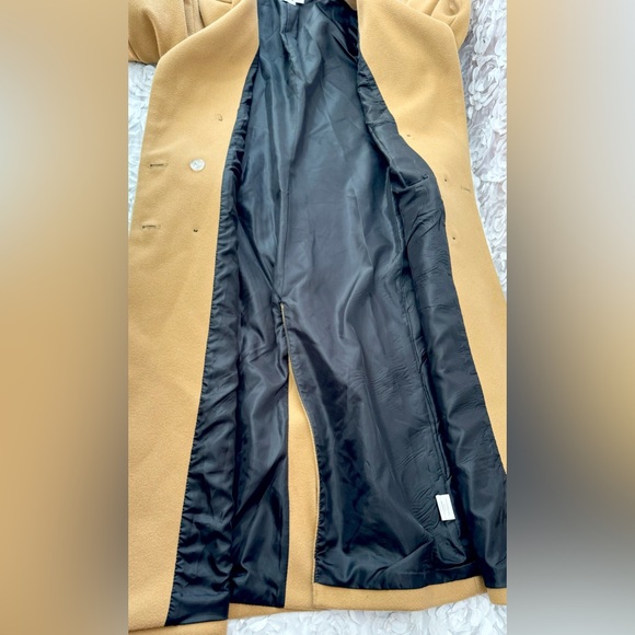 PRINCESS POLLY Women's Long Brown Winter Pea Coat Double Breasted Size XS/ S - Picture 8 of 10